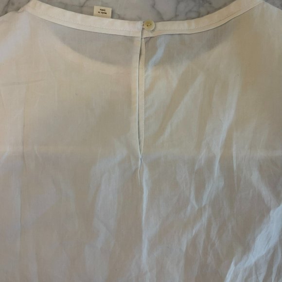 J. Crew Crewcuts Embellished White Blouse Girls Size 10 - Picture 5 of 5